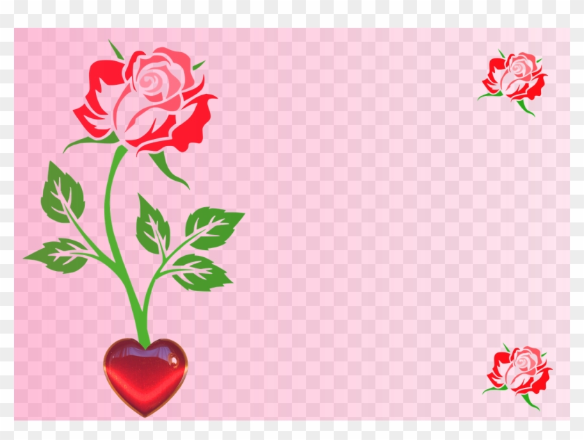 Flower Rose Heart Kind Regards Png Image - Rose Silhouette Png #1230738
