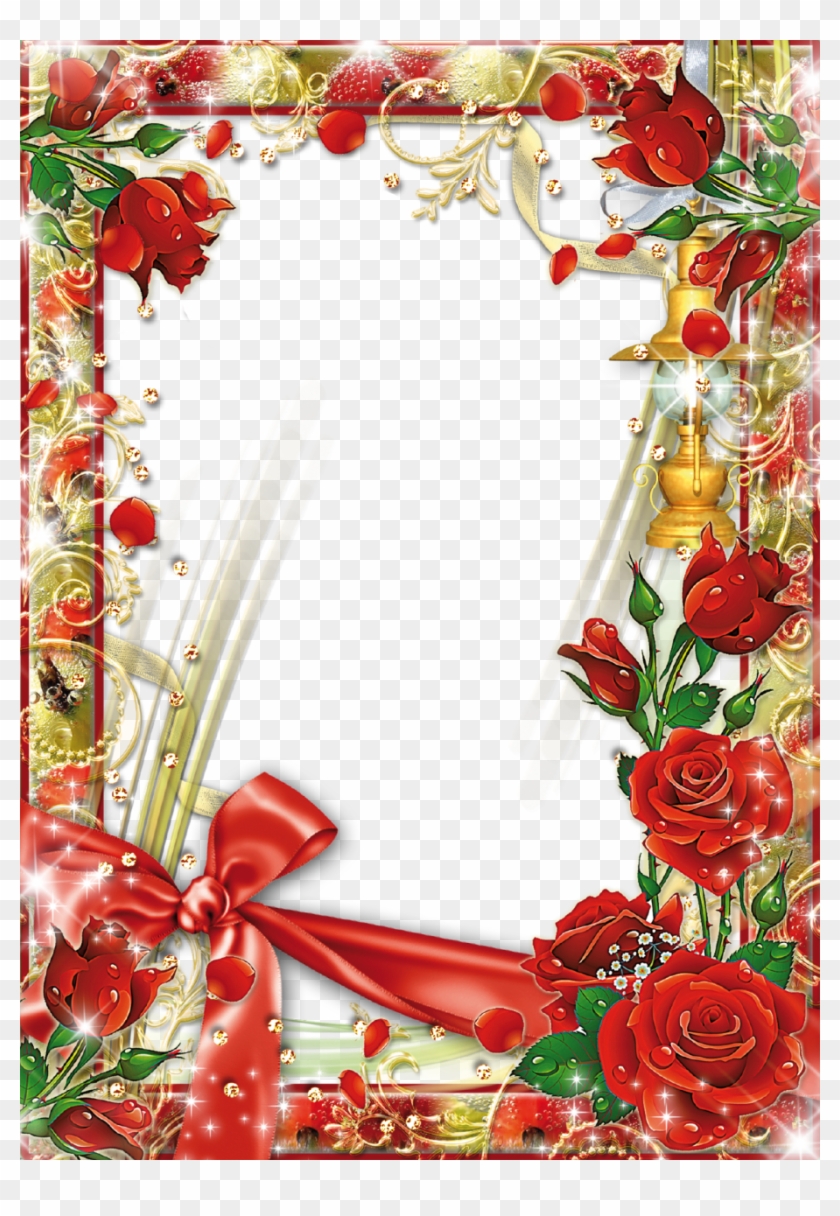 Border Frames Png Images Mart - Flower Photo Frame Png #1230821