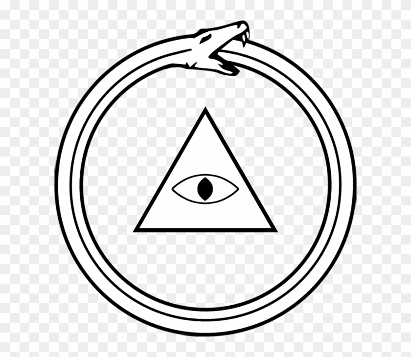 Superman Symbol Outline - Eye Of Providence Ouroboros #1230830