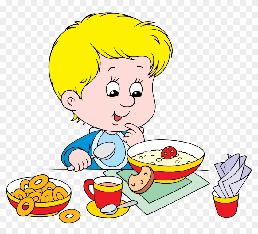 Breakfast Cereal Eating Clip Art - Eating Breakfast Clipart #1230889