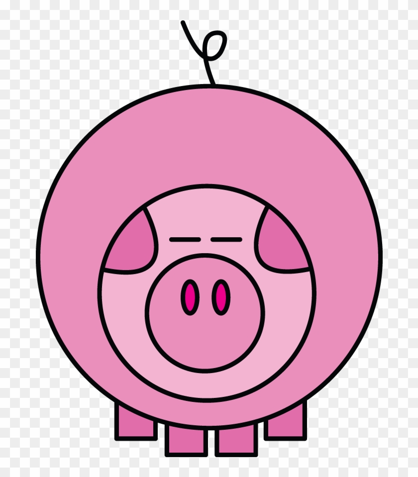 Round Funny Pig, That Will Make Your Kids Want To Draw - Pig Drawing For Kids #1230949