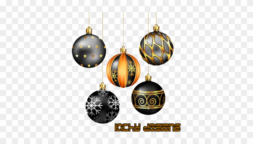 Psd Detail - Hanging Silver And Gold Christmas Balls #1231085