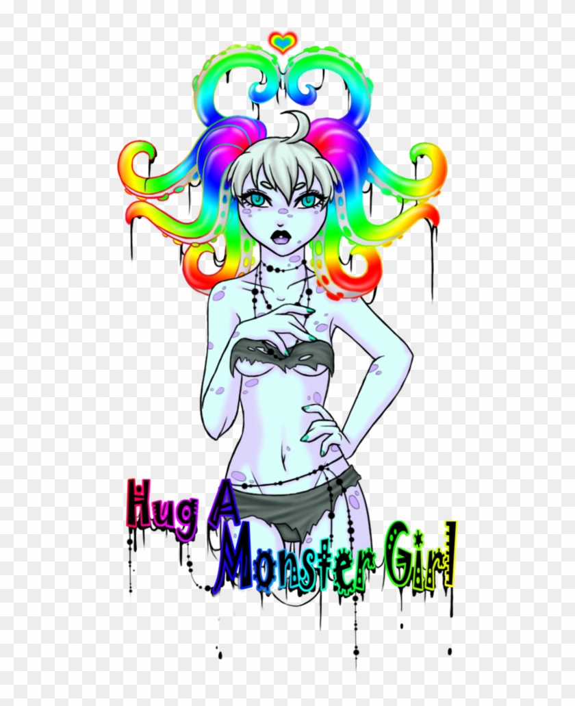 Hug A Monster Girl By Rainbowmassacre90 - Illustration #1231374