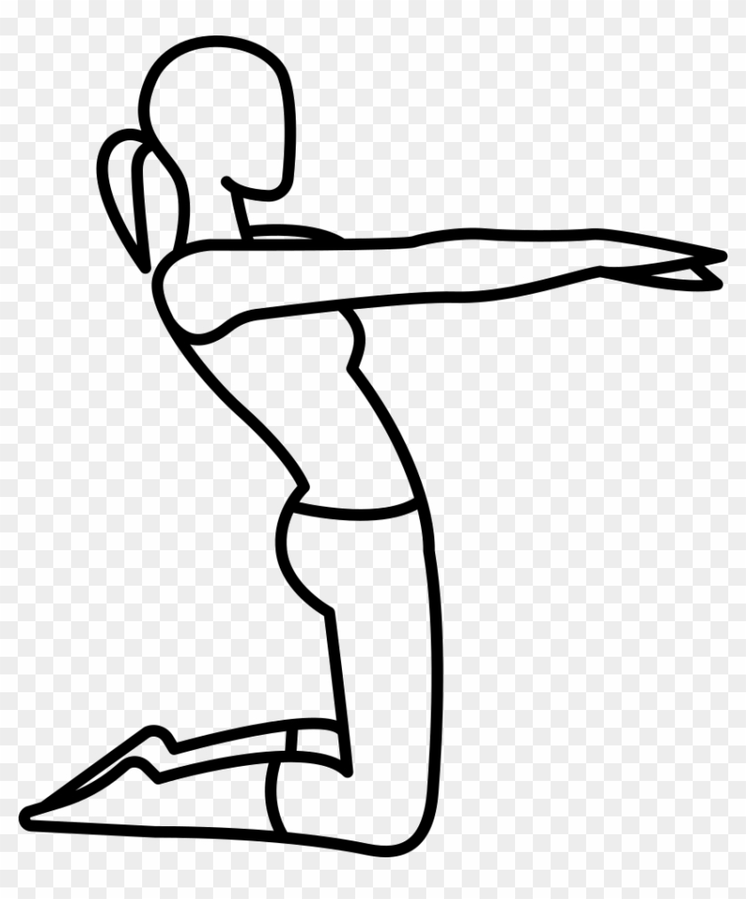 Woman On Her Knees Stretching Arms Comments - Yoga Sport #1231373