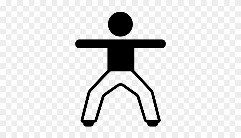 Man Stretching Both Arms Vector - Scalable Vector Graphics #1231381