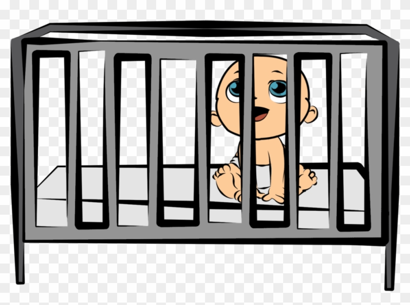 Crib Clip Art - Baby In Crib Cartoon - Free Transparent PNG Clipart Images  Download