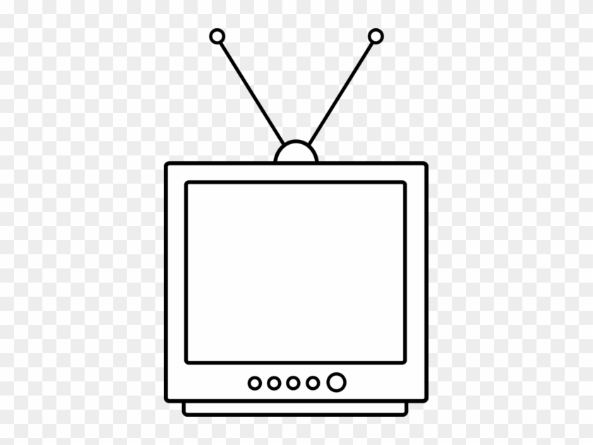 Television Clipart Black And White - Line Art #1231655