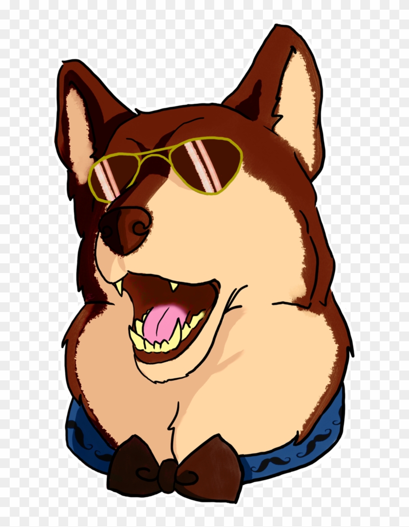 Hipster Huskey T-shirt - Cartoon #1231822