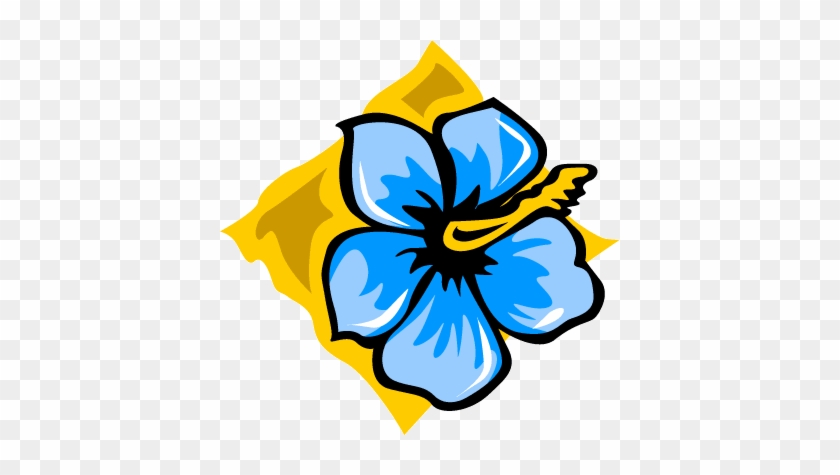 Blue Hibiscus Clipart - Yellow And Blue Hibiscus Clipart #1231835