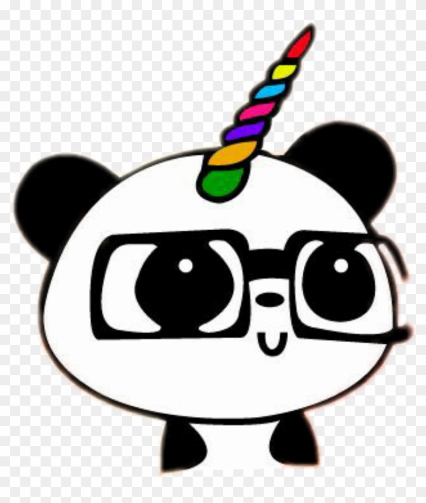 Giant Panda Unicorn T-shirt Drawing - Pandicornio Kawaii #1231844