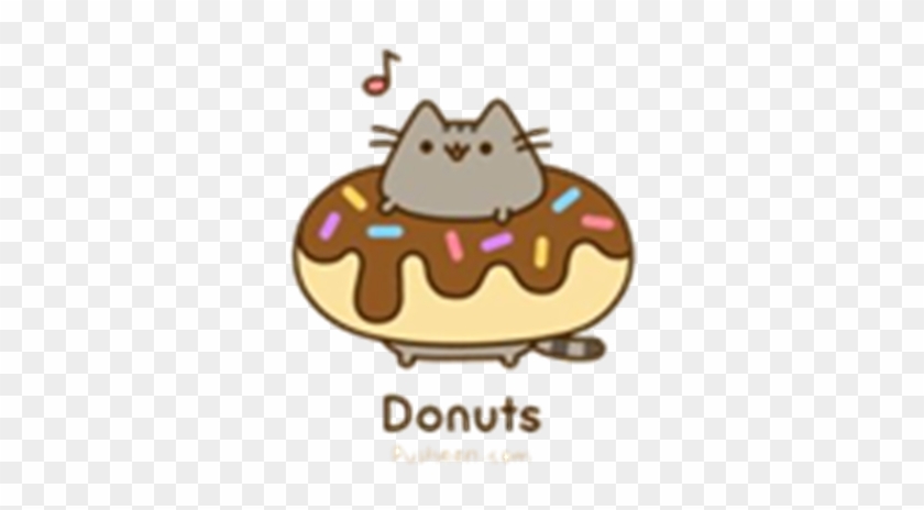 The Pusheen T-shirt Collection - Pusheen Cat In A Donut #1231847