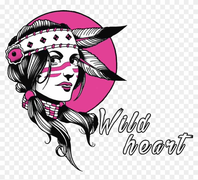 Logo Design By Goldshmit Design For The Wild Heart - Native American Woman Drawing #1231935