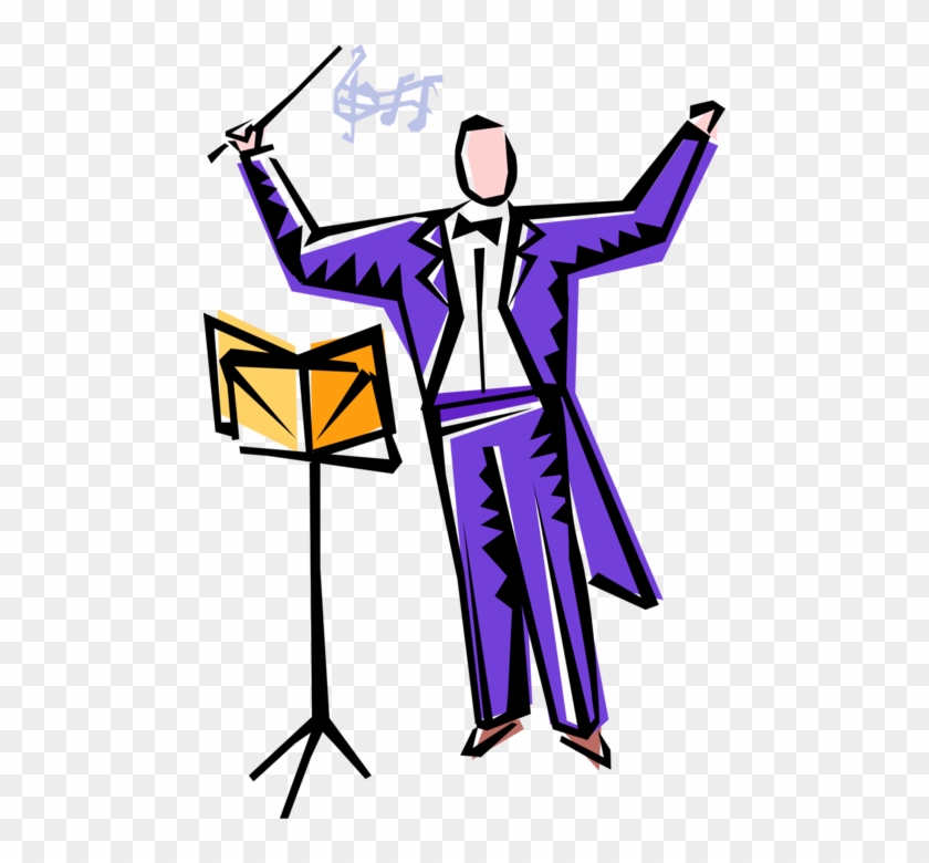 Vector Illustration Of Orchestra Conductor Maestro - Vector Illustration Of Orchestra Conductor Maestro #1232218