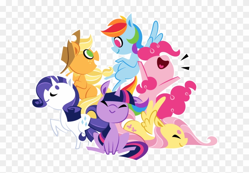 The Mane Six By Arnachy On @deviant - Drawing #1232221