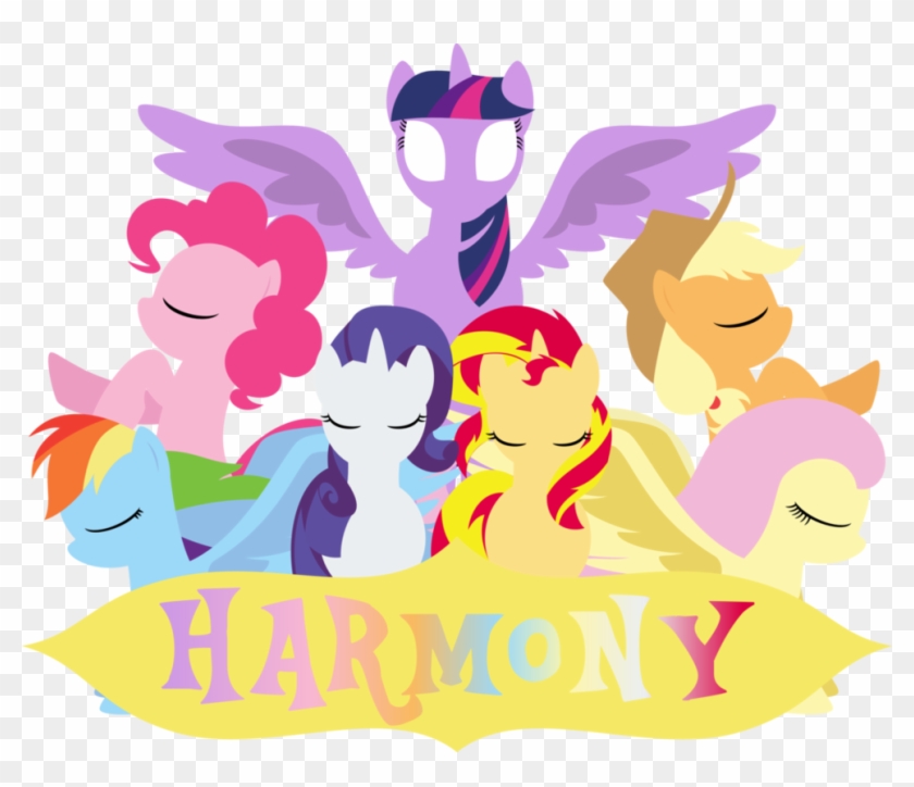 Mane 7 Harmony By Midnight-st4r - Sunset Shimmer Element Of Harmony #1232248
