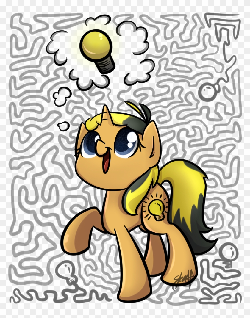 Midnightpremiere, Chibi, Idea, Lightbulb, Maze, Oc, - Cartoon #1232288