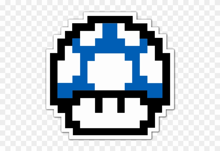 Car & Motorbike Stickers - 8 Bit Mario Mushroom #1232347