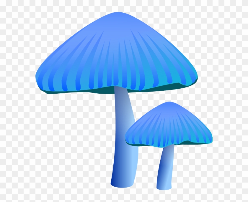 Orange Mushroom - - Blue Mushroom Clip Art #1232349