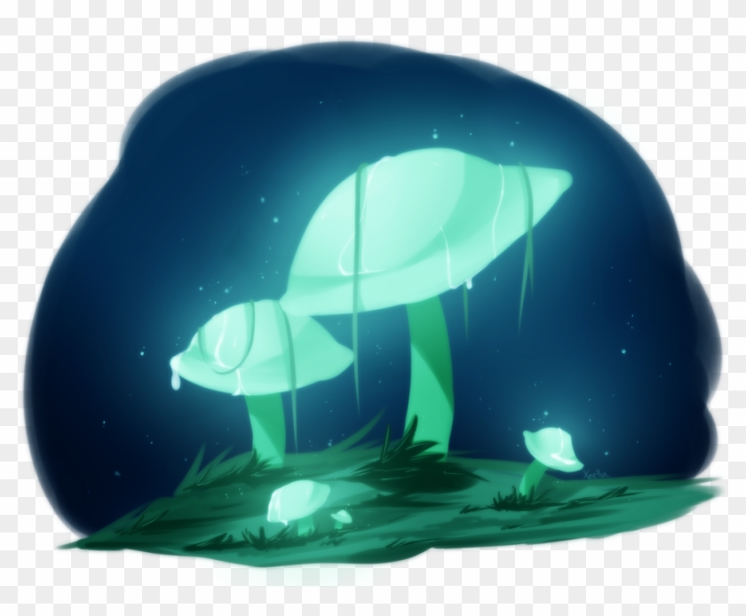 Glow Mushrooms Doodle By Xeella On Deviantart - Glowing Mushroom Png #1232356