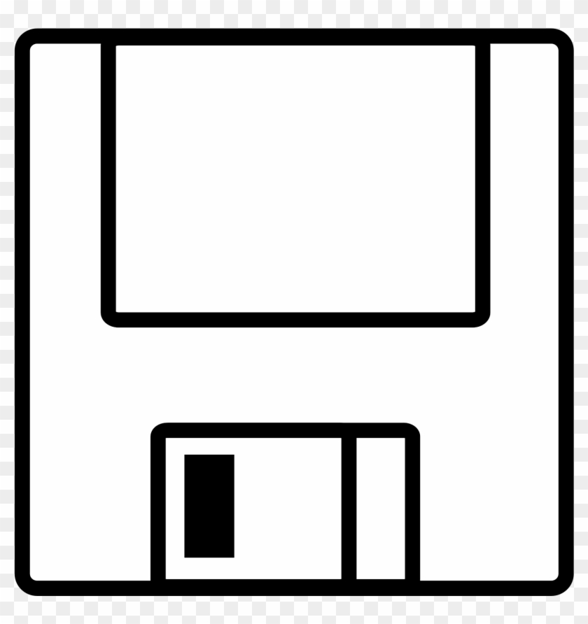Floppy Disk Icon - Disquete Dibujo Para Colorear #1232442