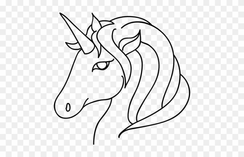 Unicorn Animal Fantasy Stroke Illustration Transparent - Tete De Licorne Dessin Facile #1232488