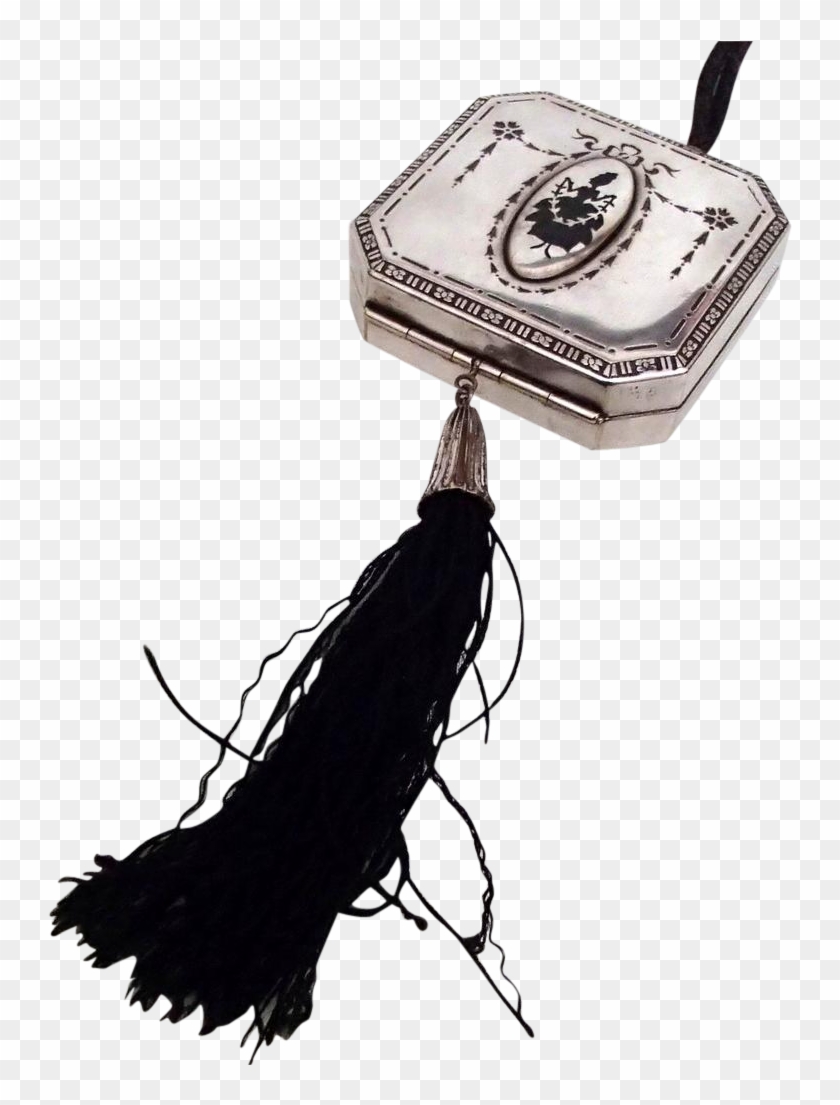 Art Deco Dance Purse Compact W Silhouette Amp Tassel - Compact #1232660