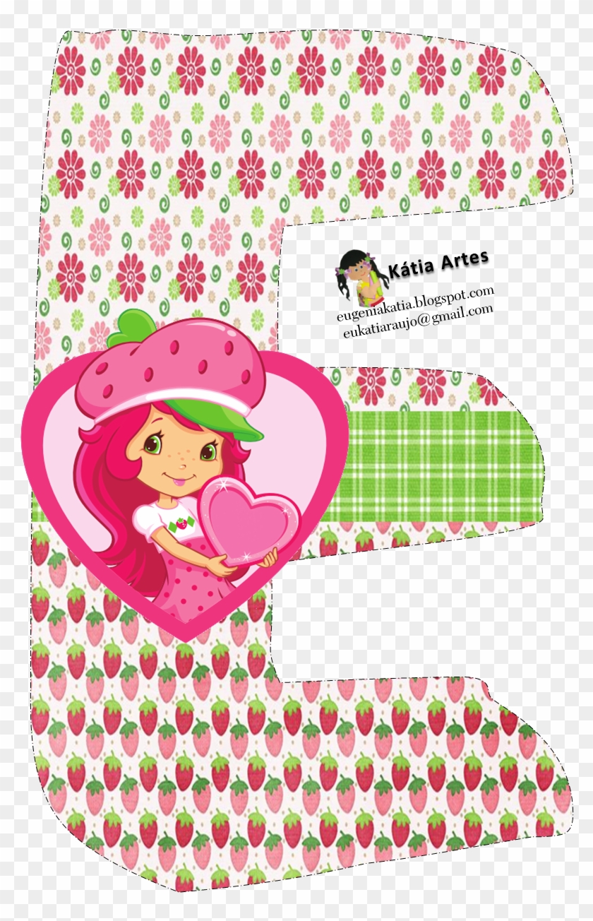 Blog De Letras Personalizadas E Algumas Coisinhas - Letter J Strawberry Shortcakes Design #1232757