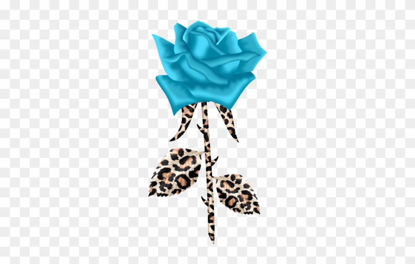 Rosa Azul Y Leopardo Png - วาด ดอก กุหลาบ สี ม่วง #1232896