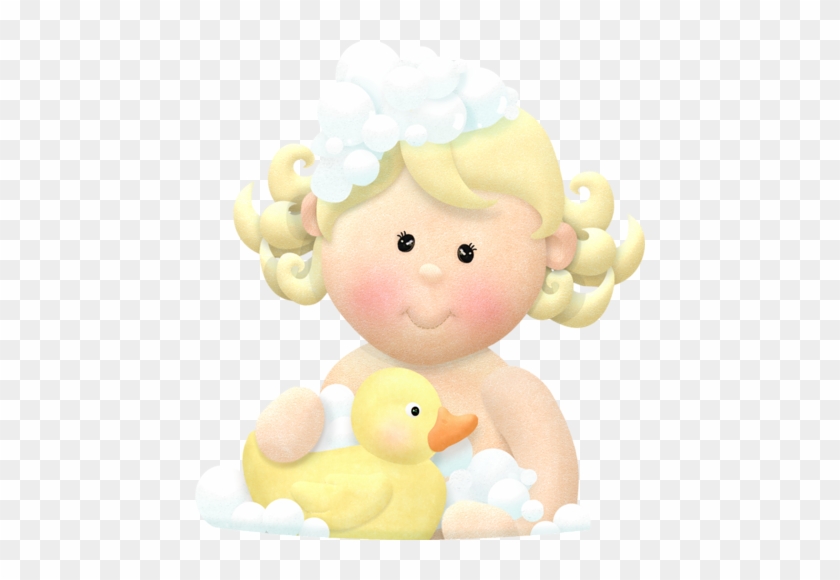 Blond Haired Girl With Duck - Clip Art #1233121