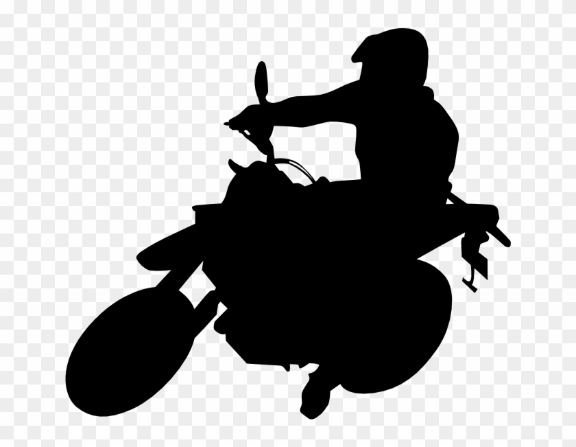 Motorcycle Rider Wall Decal - Motorcycle Rider Silhouette Png #1233158