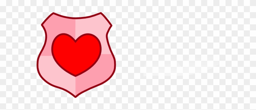 Pink Heart Shield Tile Coaster #1233194