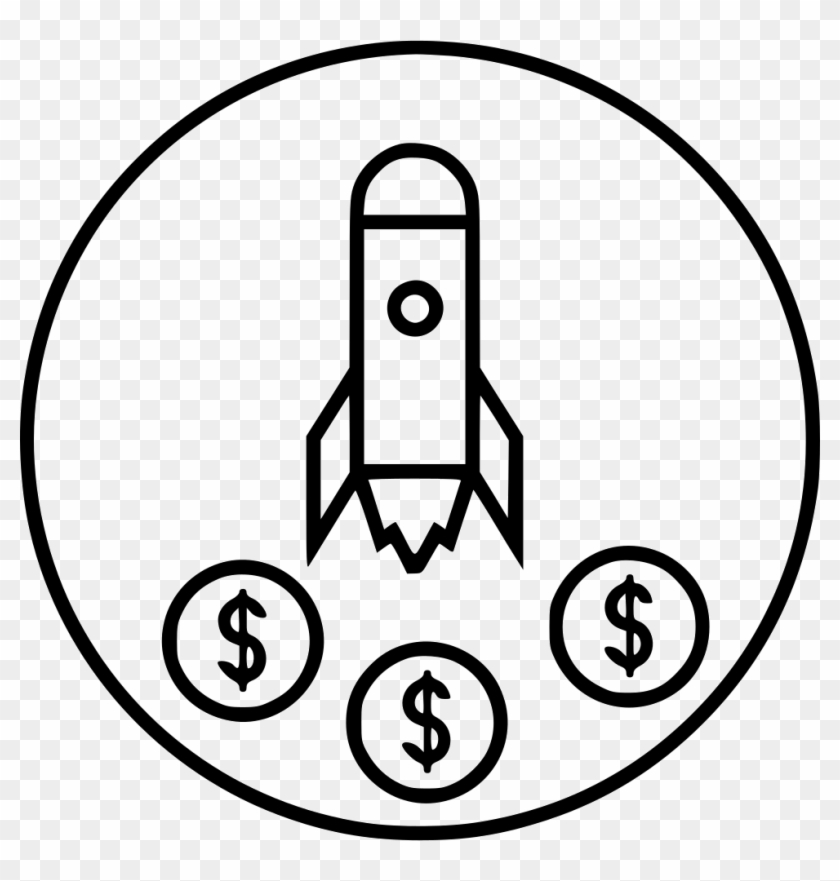 Coins Fly Rocket Space Spaceship Startup Comments - Spacecraft #1233431