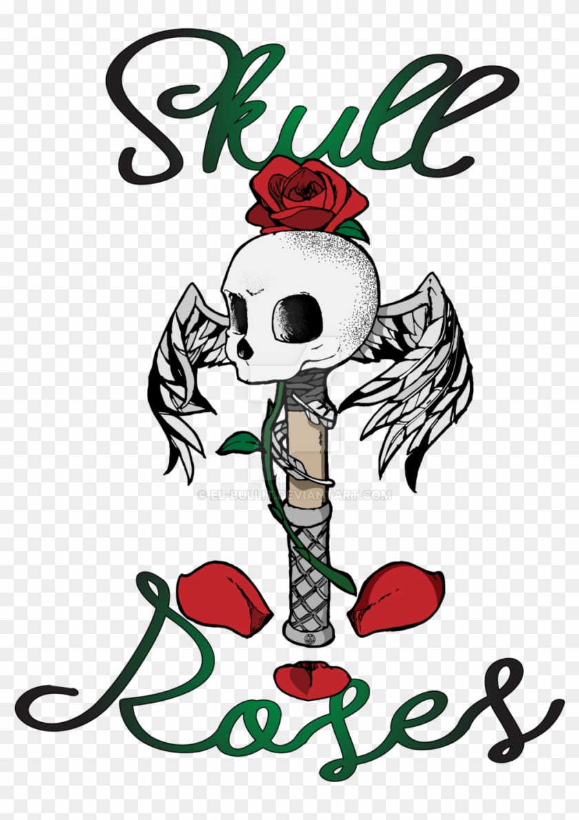 Skull And Roses By El-bullit - Drawing #1233714