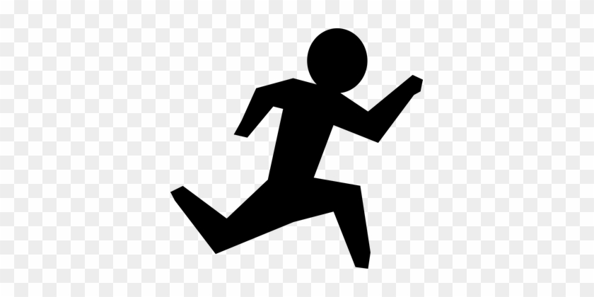 Running, Run, Jogging, Black, Man - Black And White Person Running #1233718
