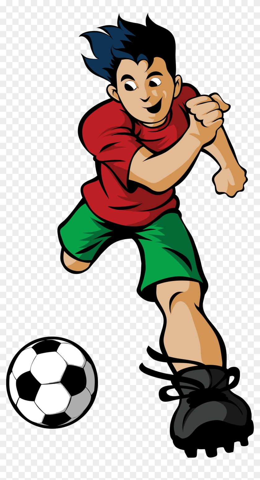 Soccer Cartoon - Soccer Player Cartoon Png - Free Transparent PNG Clipart  Images Download