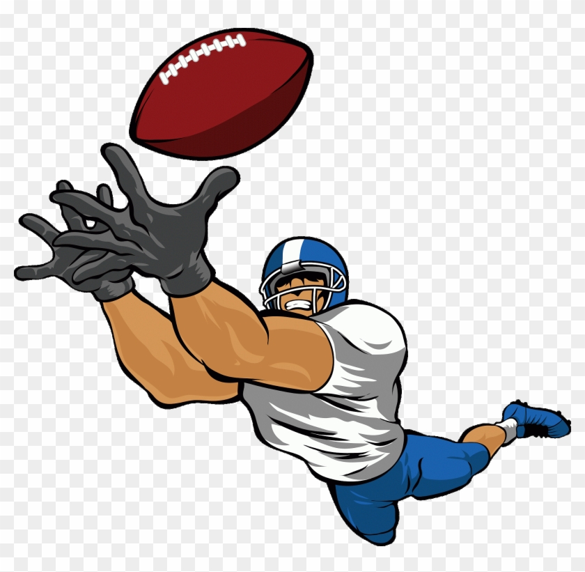 Football Wide Receiver Cartoon #1233735