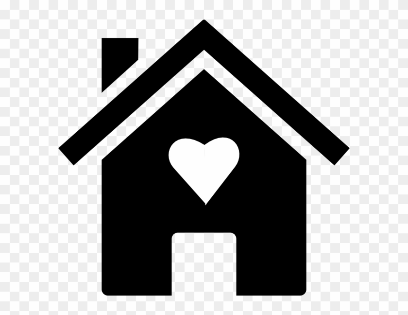 House With A Heart Clipart - House With Heart Clip Art #1233759