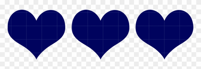 Navy Clipart Heart - Navy Blue Hearts Transparent #1233771