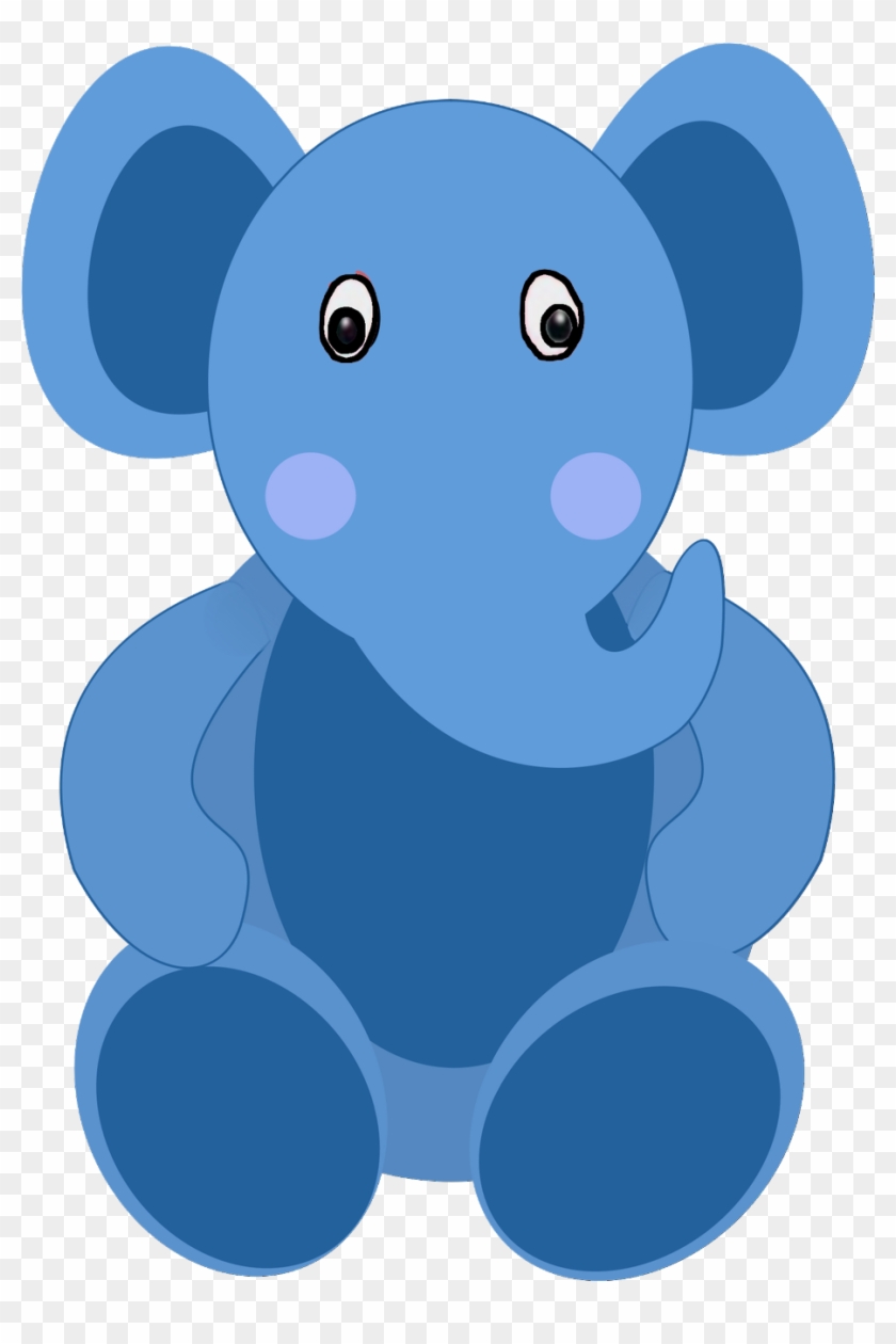 Free Professional Design Baby Elephant Vector File - Blue Elephant Shower Curtain #1233779