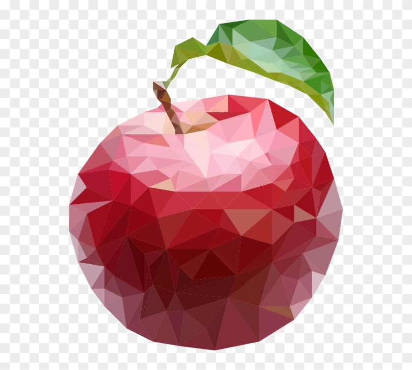 Apple Low Poly By Oddkh1 - Low Poly Apple #1233797