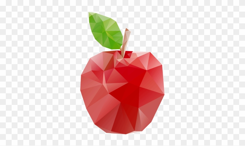Free Apple Low Polygonal Vector File - Art #1233798