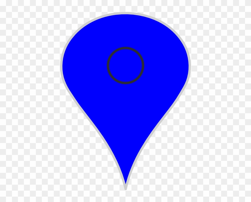This Free Clip Arts Design Of Google Map Pointer Blu - Blue Heart Clipart #1233876