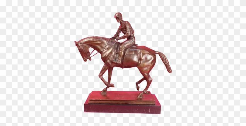 Statue Équestre En Bronze - Le Jockey #1234105