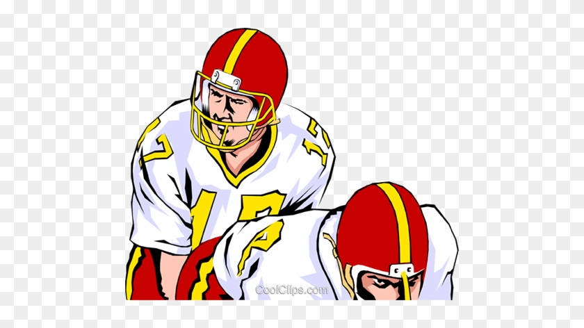 Quarterback Taking Snap Royalty Free Vector Clip Art - Hiking Football #1234156