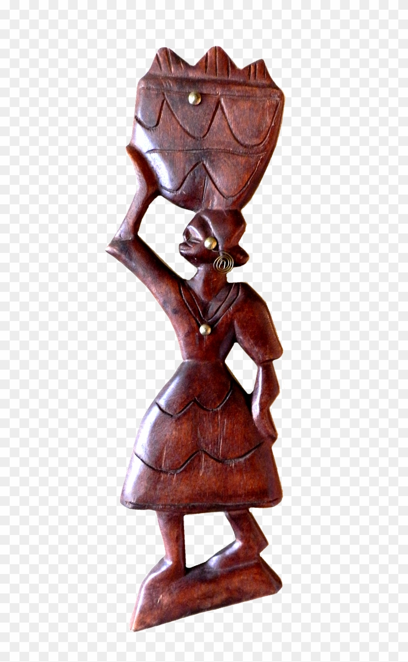 Africa Woman Wood Trinket Png Image - Carving #1234220