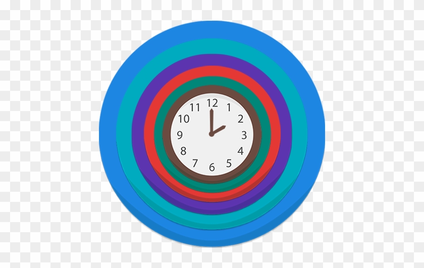 Multicolor Analog Clock Widget - Circle #1234239