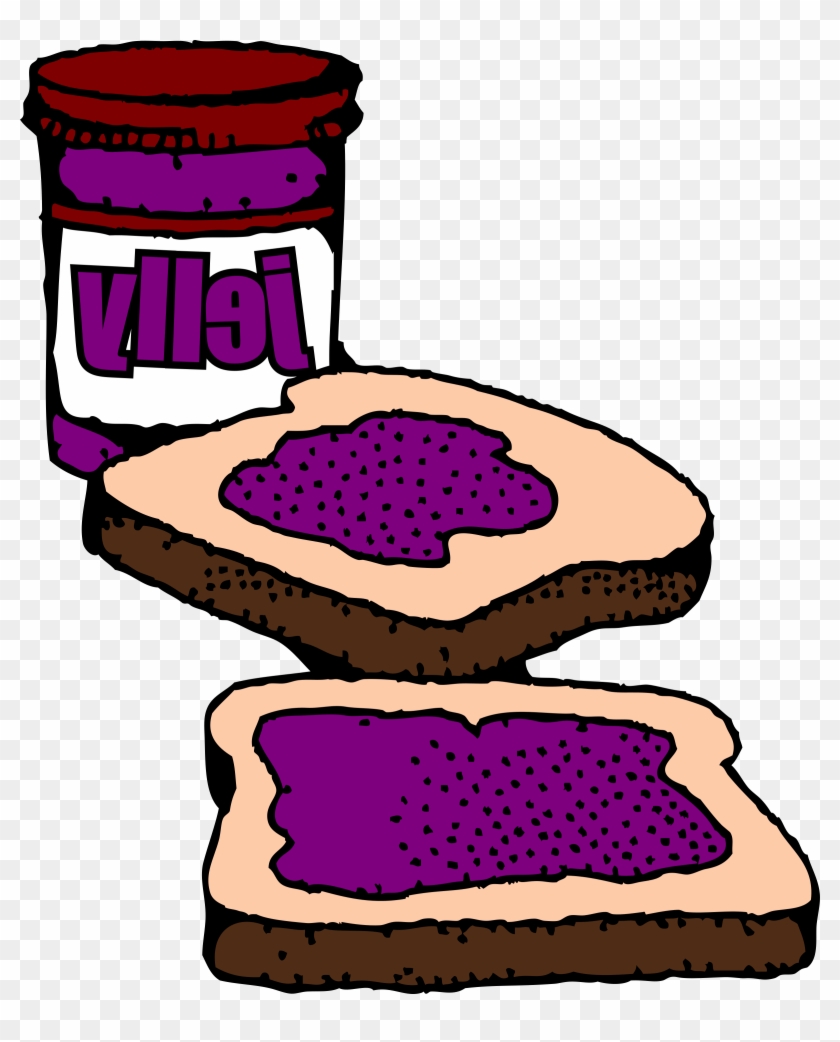Jelly Clip Art Gallery - Peanut Butter And Jelly Sandwich #1234350