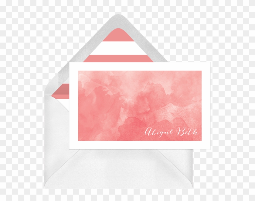 Ombre Watercolor Thank You Note In Red - Triangle #1234497