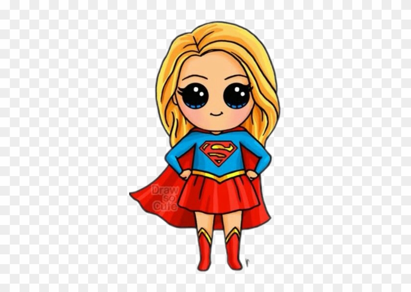 Girl superhero cute drawing free image download