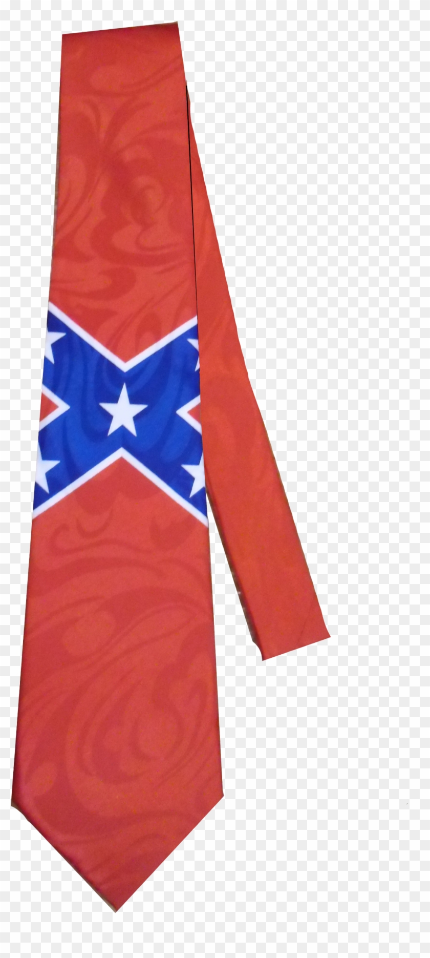 Red Tie With Single Blue Cross And White Stars - Flag Of Georgia #1234642